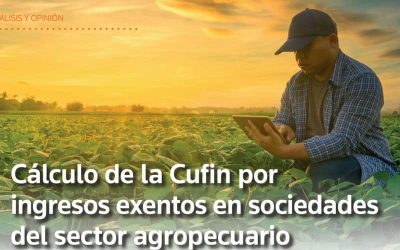 Cálculo de la Cufin por ingresos exentos en sociedades del sector agropecuario.